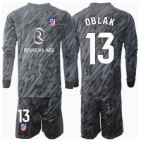 Camiseta Atletico Madrid Jan Oblak #13 Portero Primera Equipación para niños 2024-25 manga larga (+ pantalones cortos)